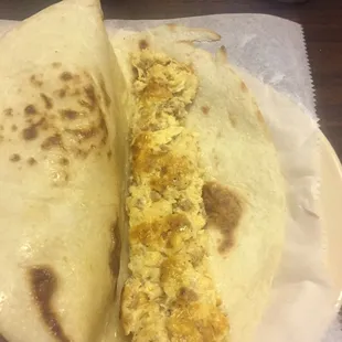 3 tacos with  chorizo &amp; egg for $3.50. Delicious with homemade tortillas
