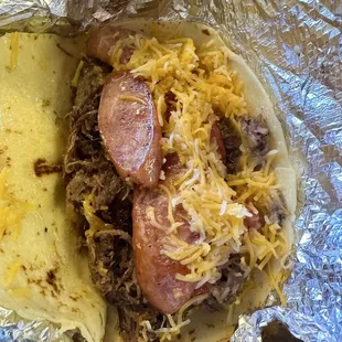 Loaded tacos...