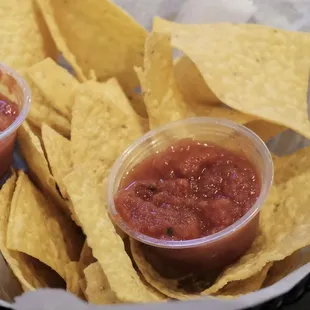 Salsa and chips