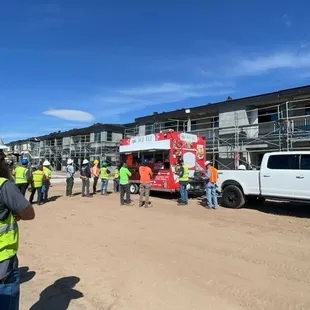 Taco Rico food truck on solstice construction site.