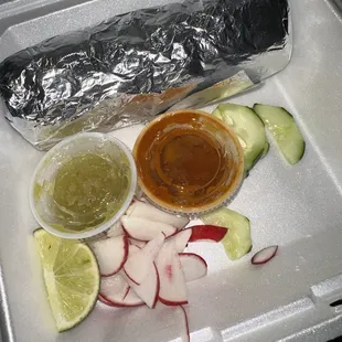 Burrito wrapped to keep warm