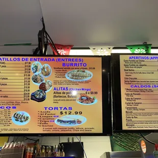 Menu board