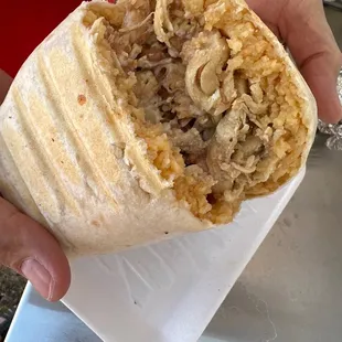 Chicken burrito