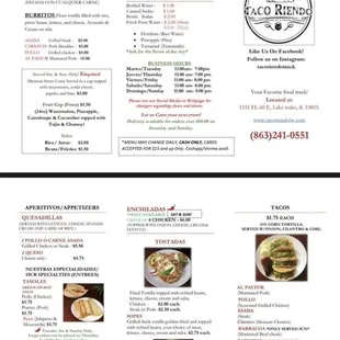 Online menu I found after I orderes