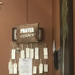 Prayer corner... no margaritas here