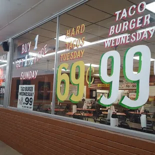 the window of a restaurant