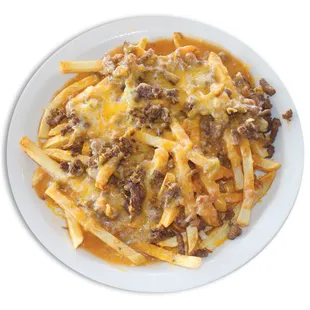 Chili Cheese Fries - Fries, green chili, cheddar &amp; jack cheese.
