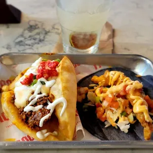Puffy Beef Taco, Key West Grouper Taco