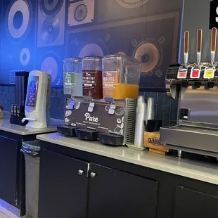 a coffee machine and a blender