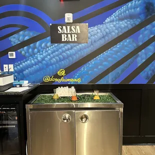 Salsa bar. Self serve.