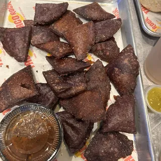 Puff Chips w/ Salsa.