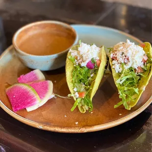 Potato tacos with spicy beans  amazing