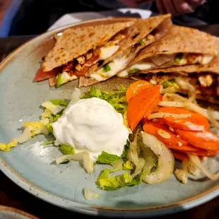 Rosa Moreno - grilled chicken quesadilla.