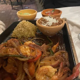 Shrimp fajitas