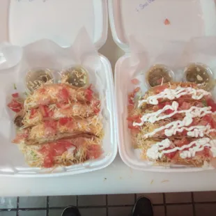 Beef, steak or chicken tacos