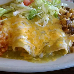 green chile chicken enchiladas