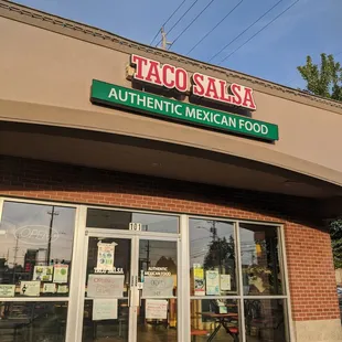 the front of the restaurant