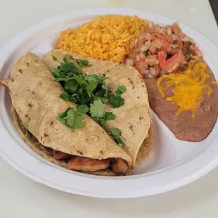 Pollo Asado Taco Combo