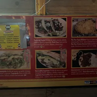 Menu right side