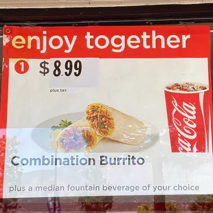 Burrito combo is back!