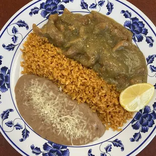 Chicharron en salsa verde.