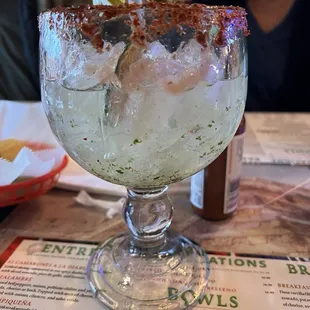 Spicy cucumber margarita