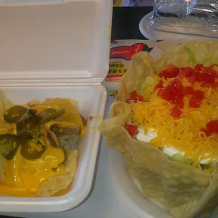 Nachos and taco salad