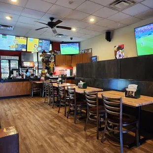 the inside of a restaurant