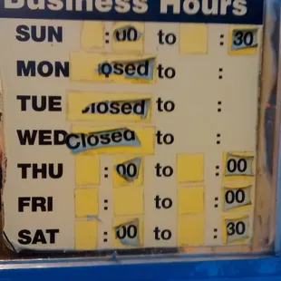 Here are the hours posted. :) They are open Thursday through Sunday