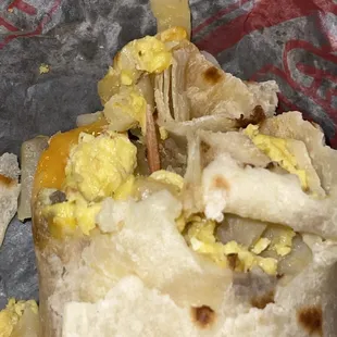 Close up of tooth pick when I bit into it