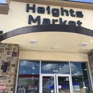 The taco stop is inside of heights market/Exxon gas station.