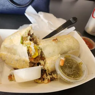 It was enormous.  I took half home for my husband.