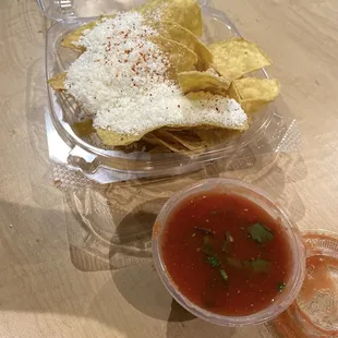 Little chips and salsa while we wait!
