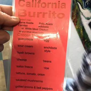 Build Your Own California Burrito