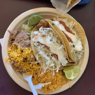 Two Fried Fish Tacos