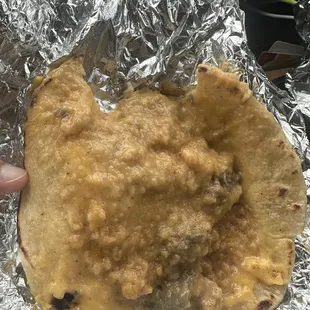 I ordered a carne guisada with cheese and this is what I got!