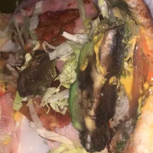 a close up of a sandwich