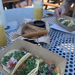 Tacos and churros (Iron District)