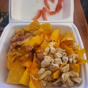 This is supposed to be &quot;Super Nachos&quot; the corn chips look artificial, too.