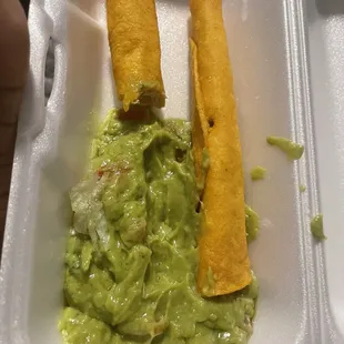 I ordered chicken taquitos. They were about $5 a order for two skinny taquitos. Definitely not worth the price. Love the tacos tho.