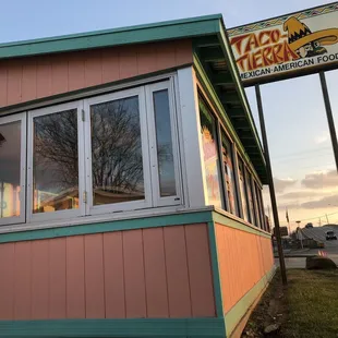 the front of the restaurant