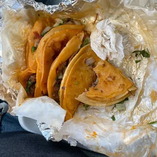 the inside of a wrapper
