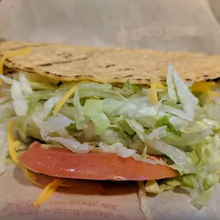 a closeup of a taco sandwich