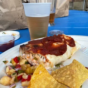 Classic chicken burrito