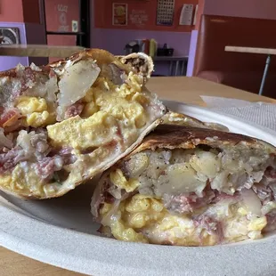 Corned Beef Brunch Burrito.
