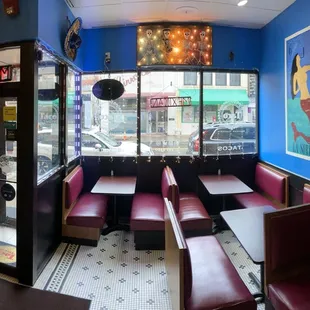 the inside of a restaurant