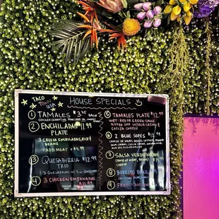 House specials! Not sure if they are permanent options or if the choices get changed up.