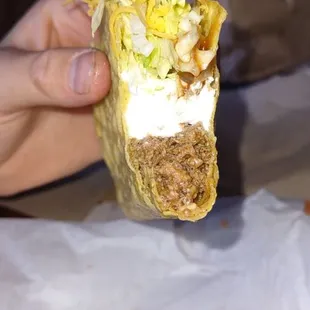 Beef super crunchy taco