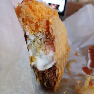 Taco with beef