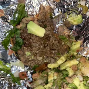 Inside of torta that I added my own fresh avocado to